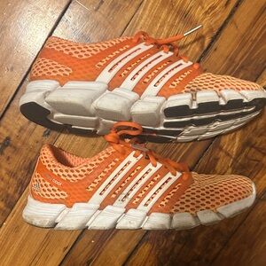 Adidas Vibrant Orange Athletic Shoes with White Accents